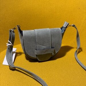 Chic Mint Green Crossbody Suede Bag